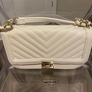 White GUESS crossbody bag